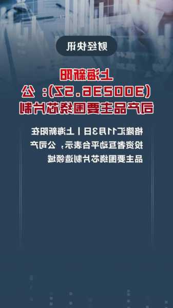 上海新阳(300236.SZ)：主要开展集成电路制造用关键工艺材料开发及销售  第1张